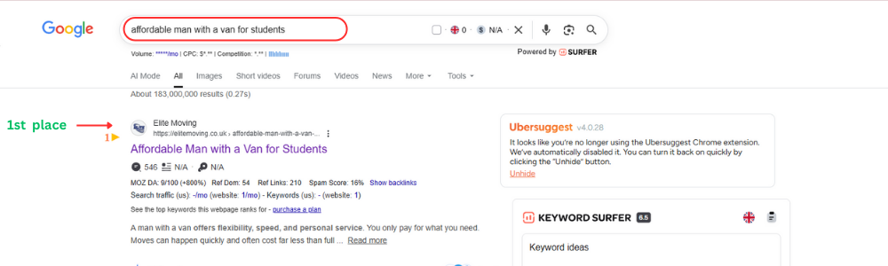 SEO Expert portfolio