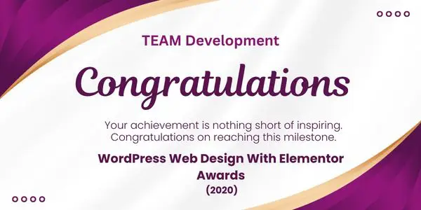 WordPress Web Design Awards With Elementor (2020)